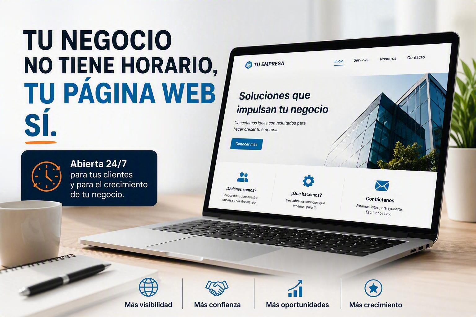 Tu Negocio Está Abierto las 24 Horas: La Importancia de Tener una Página Web